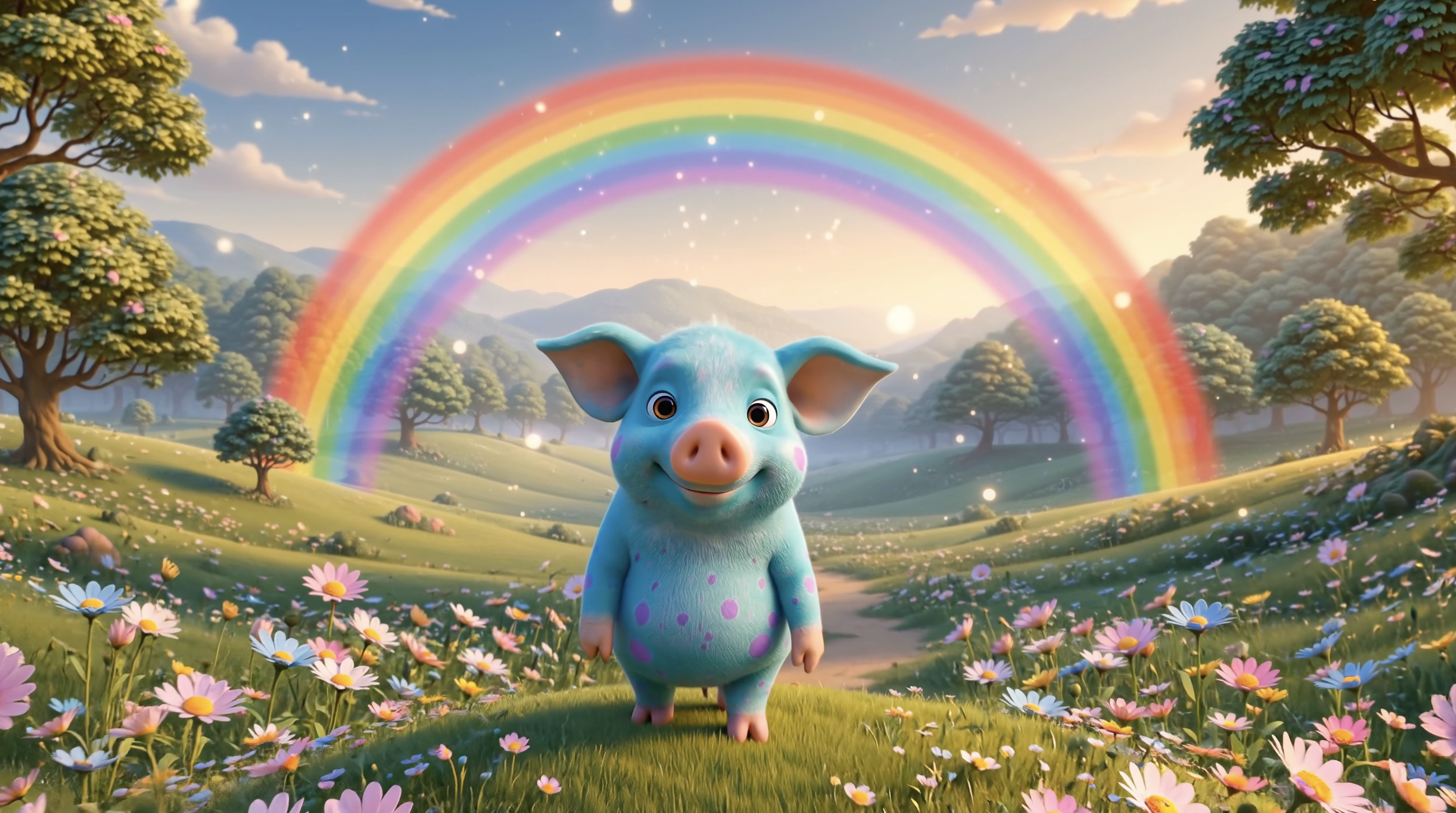 Borste unter dem Regenbogen