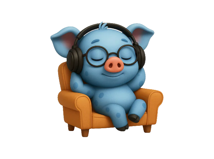Schweinchen in Blau